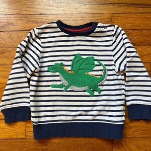 GUC Mini Boden Dragon Appliqué Pullover, 2/3Y